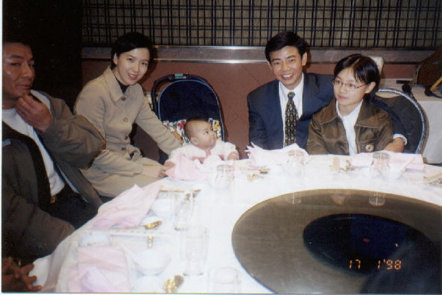 Family in restaurant